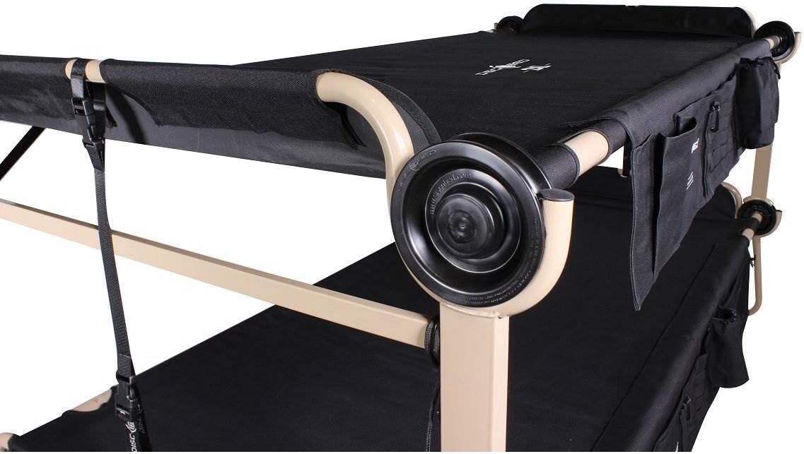Black 2 Person Outdoor Convertible Bench Camping Cot G9410