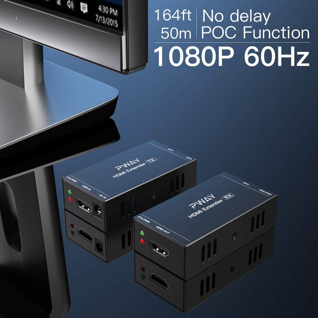 HDMI Extender Over Ethernet Cat5e/6 Up to 165ft/50m 1080P HD Video K67184