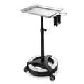 Adjustable Height Aluminum Salon Tray Cart with Accessory Caddy B18025
