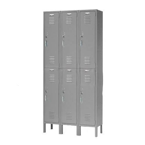 12 x 18 x 36 in. 6 Door Gray Locker V94379