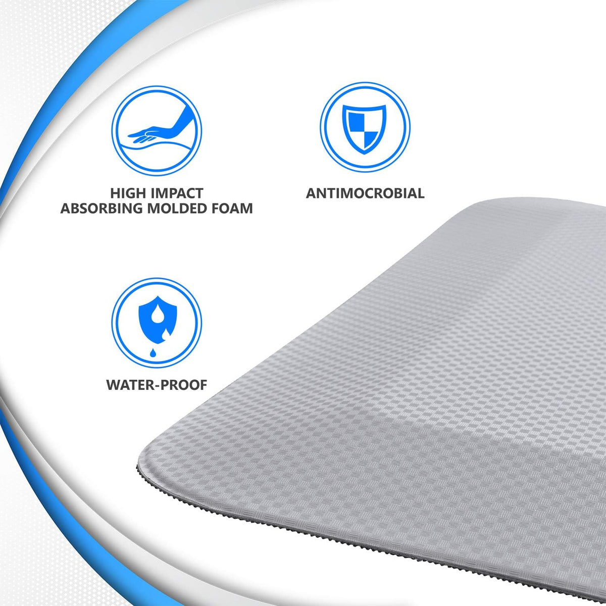 Bedside Floor Mats Non-Slip Beveled Edge P86445
