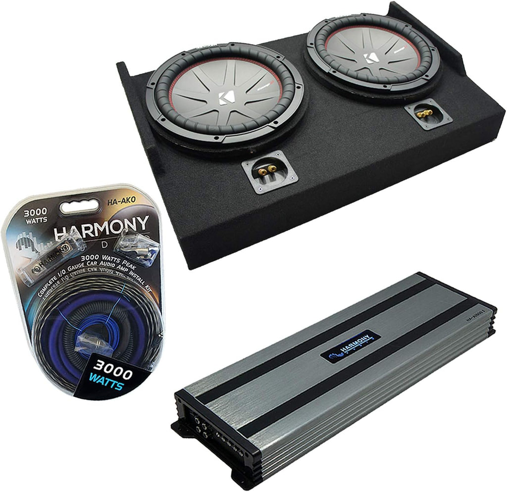 Compatible with Ford F-150 Super Cab 2015-UP Dual 10 Sub Box Enclosure I6553