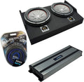 Compatible with Ford F-150 Super Cab 2015-UP Dual 10 Sub Box Enclosure I6553