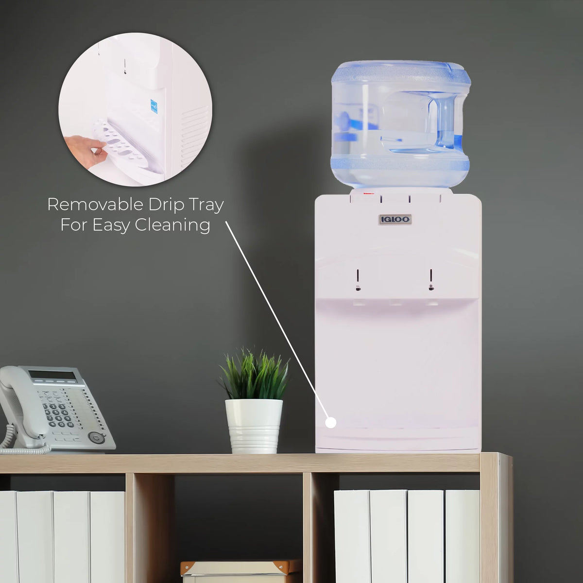White Countertop Hot and Cold Water Dispenser O585