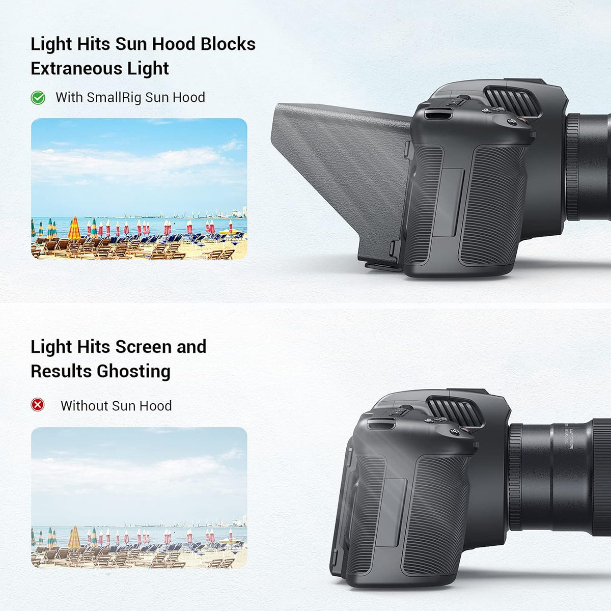 Camera Sun Hood Sun Shade LCD Screen Sunhood O26974