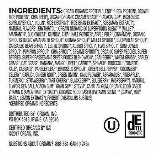 2.7 lb Organic Plant Protein and Superfoods Powder A118068