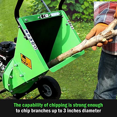 7HP Gas Powered Wood Chipper Shredder Mulcher D90323