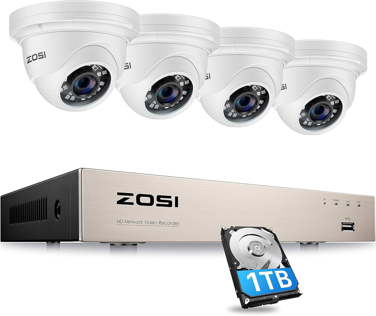 4K 16 Channel Security Camera System with 3TB Hard Drive and 12 x 5MP Cameras S73711