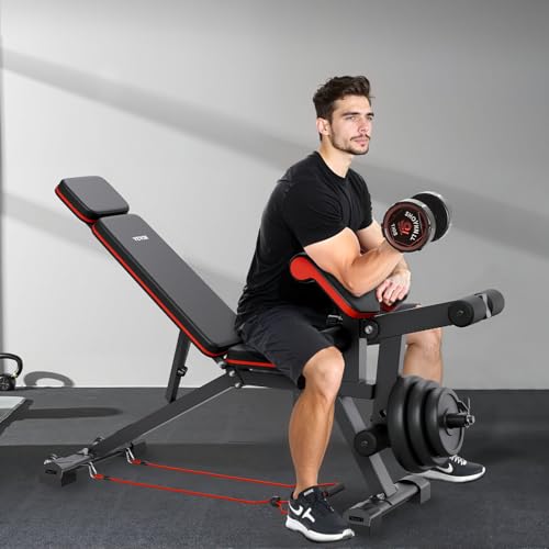 800lbs Adjustable Weight Bench with Leg Extension R60129
