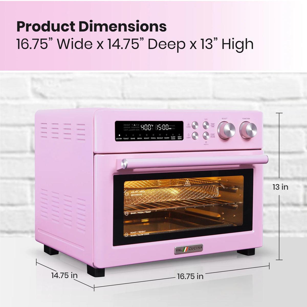 Pink Infrared Air Fryer Toaster Oven K39122