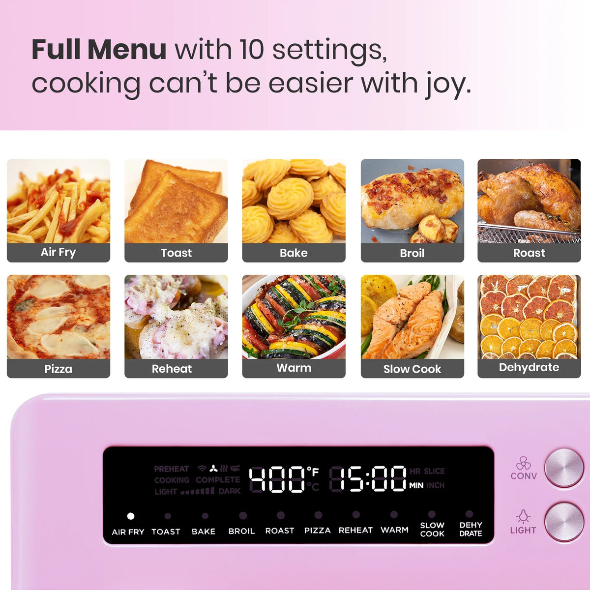 Pink Infrared Air Fryer Toaster Oven K39122