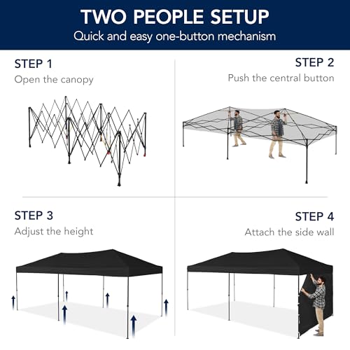 10x20 Heavy Duty Waterproof Outdoor Canopy Tent with Sidewalls W895