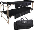 Black 2 Person Outdoor Convertible Bench Camping Cot G9410