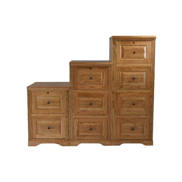 3-Drawer File Cabinet Dark Oak C921