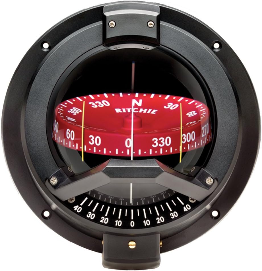 Black Bulkhead Mount Compass E552
