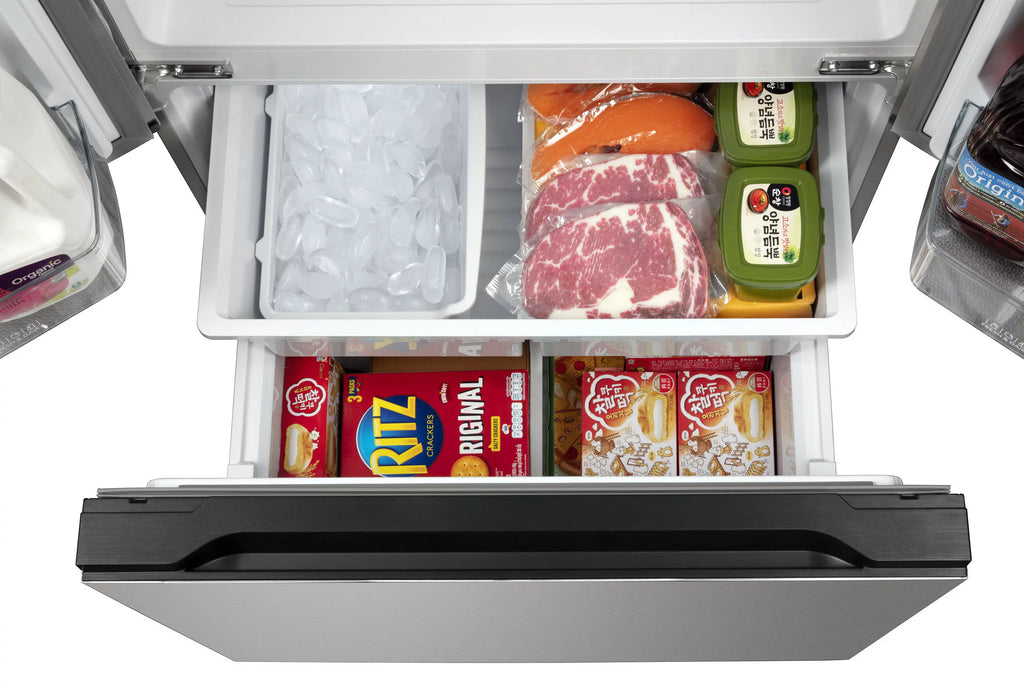 17.7 Cu. Ft. French Door Refrigerator, Platinum Silver Y19856