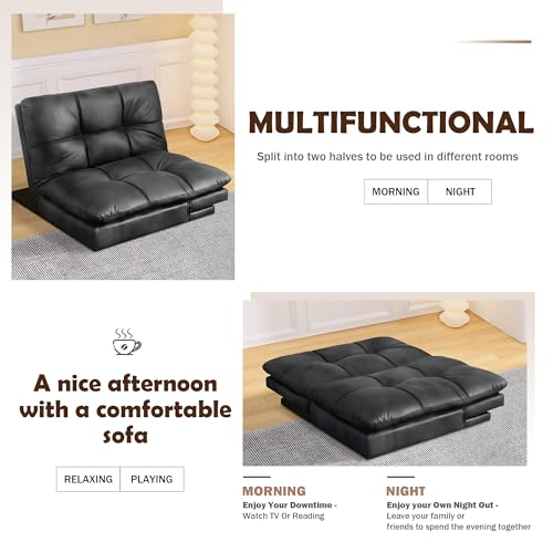 Grey Memory Foam Convertible Sofa Bed H726724