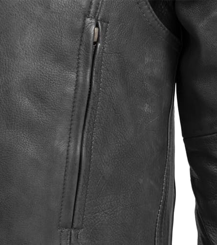 Men's Motorcycle Biker Riding Leather Jacket R970