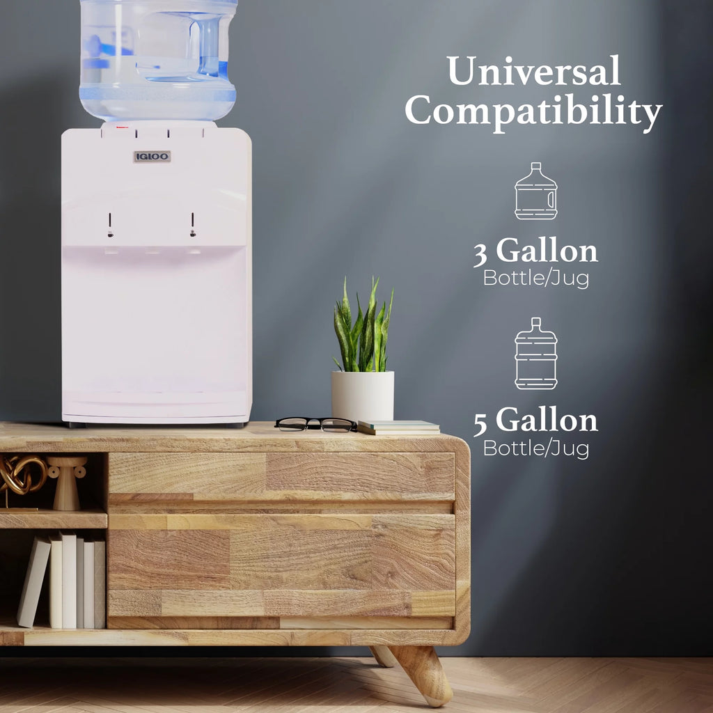 White Countertop Hot and Cold Water Dispenser O585