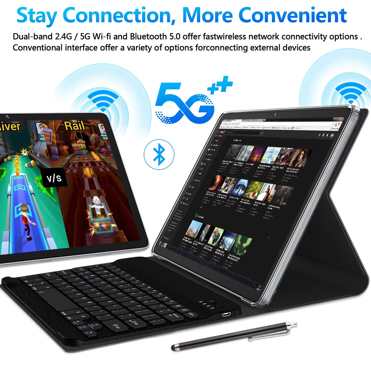 Gray 10.1 inch 128GB Tablet with Keyboard Y47069