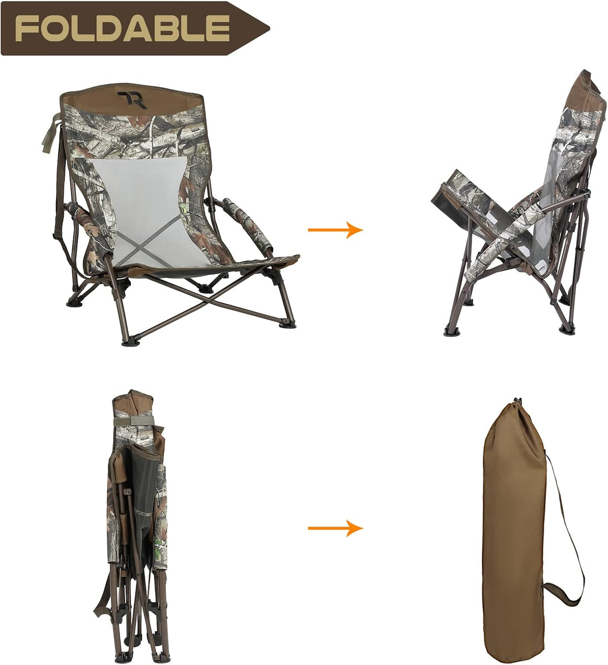 Low-Profile Folding Hunting Chair with Carry Bag B281190