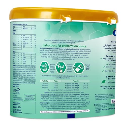 Baby Formula Milk-Based Infant Nutrition Powder Tub 19.5 Oz I8318
