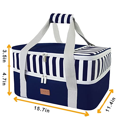 Blue Double Insulated Casserole Carrier Bag Q695994