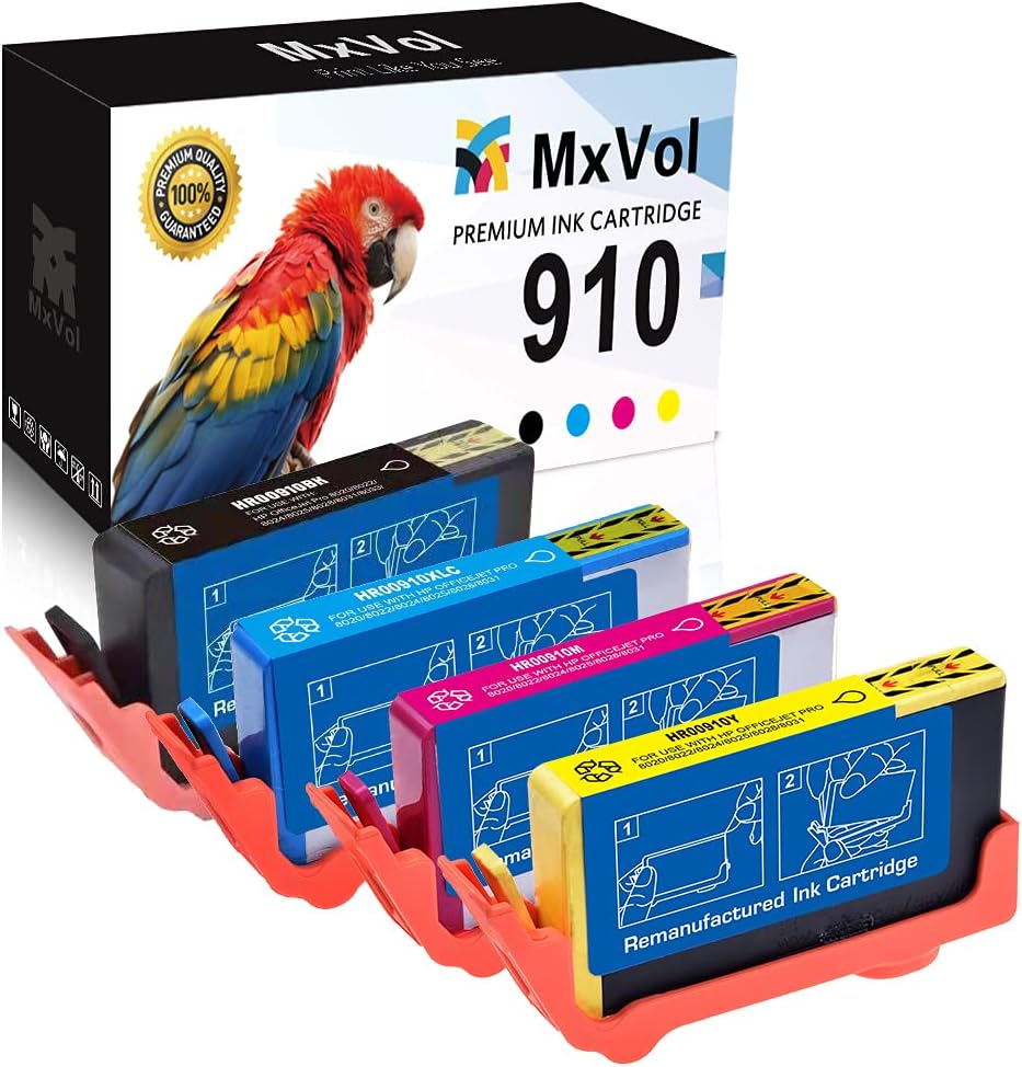 Remanufactured Ink Cartridge Replacement 4-Pack Black Cyan Magenta Yellow C290