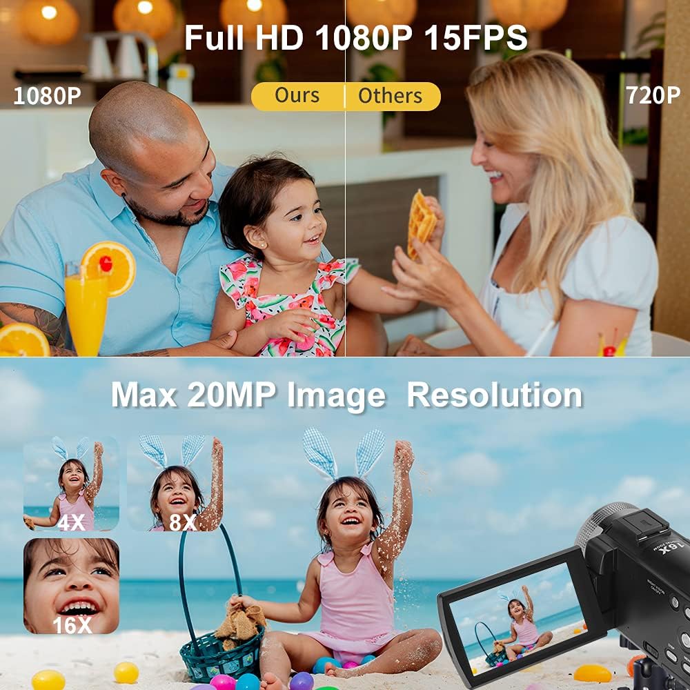 1080P Digital Camcorder with IR Night Vision Light F73151