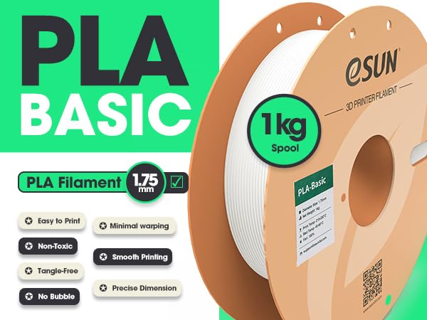 Black 1.75mm PLA Filament 1KG Spool 2Pack M73060