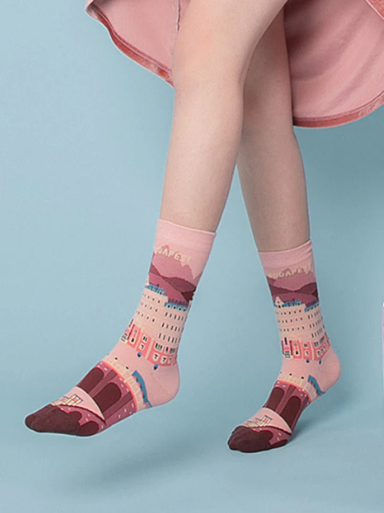 Cartoon Pattern Mid-Calf Socks X526908