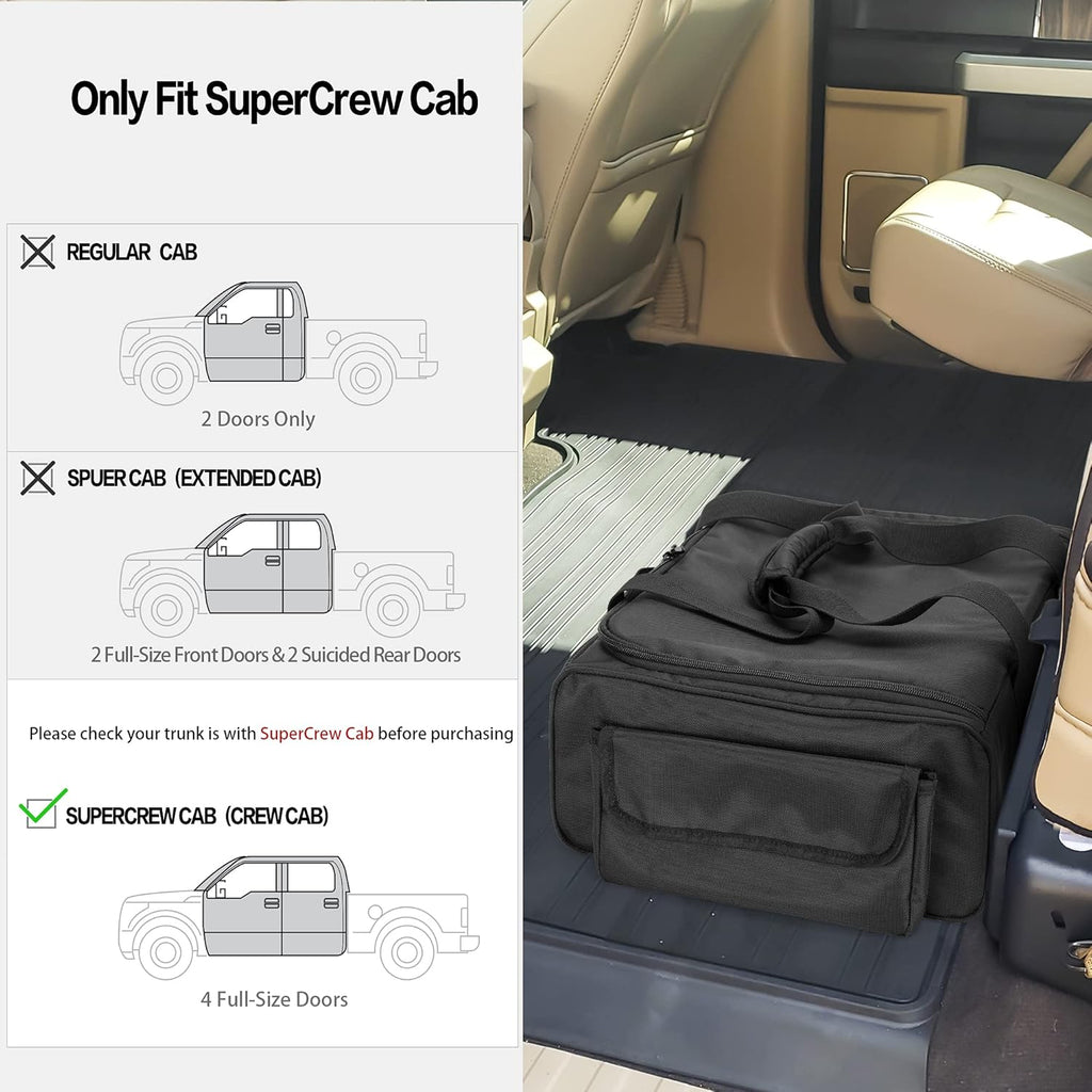 Black Underseat Truck Storage Organizer with Detachable Divider E502116