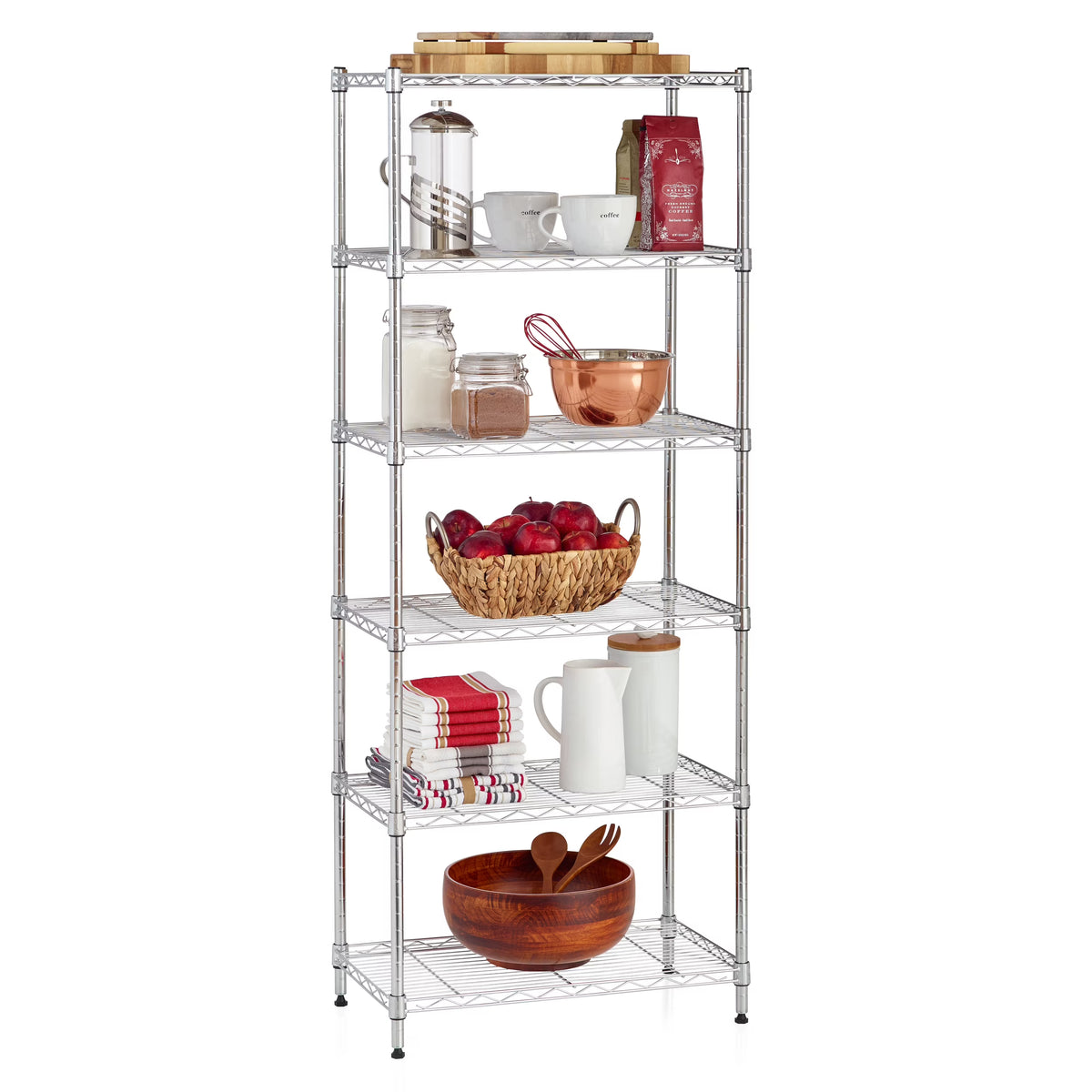 6-Shelf Wire Shelf Unit, Chrome I561172