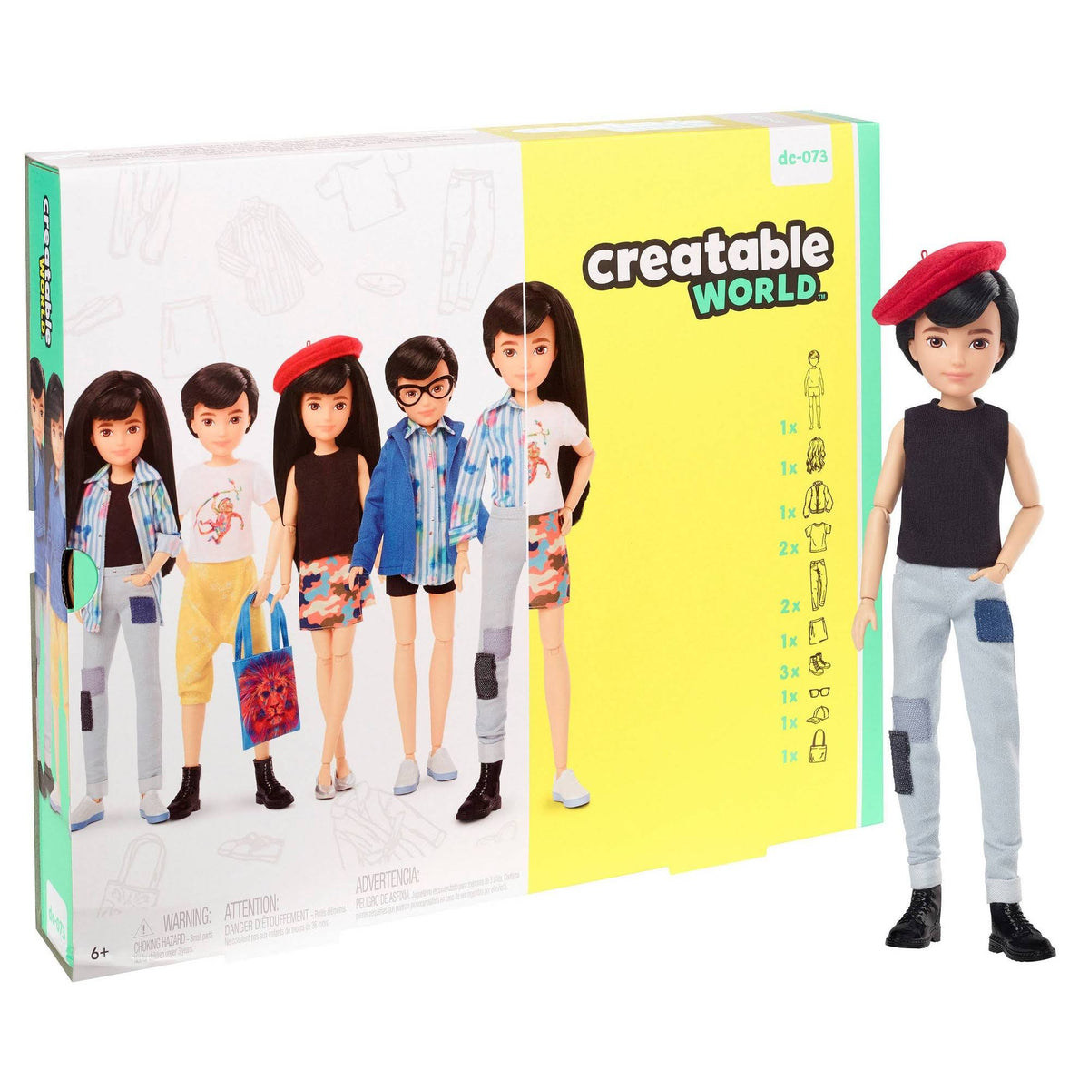 Customizable Doll Black Straight Hair E8151