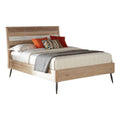 Brown Wood Eastern King Platform Bed D587