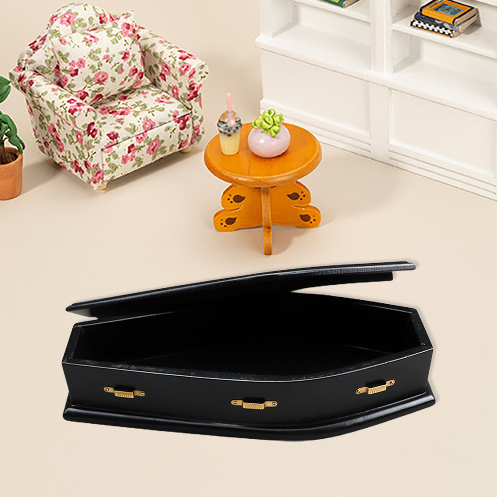 Wooden Dollhouse Coffins Model, 1/12 Scale N275831