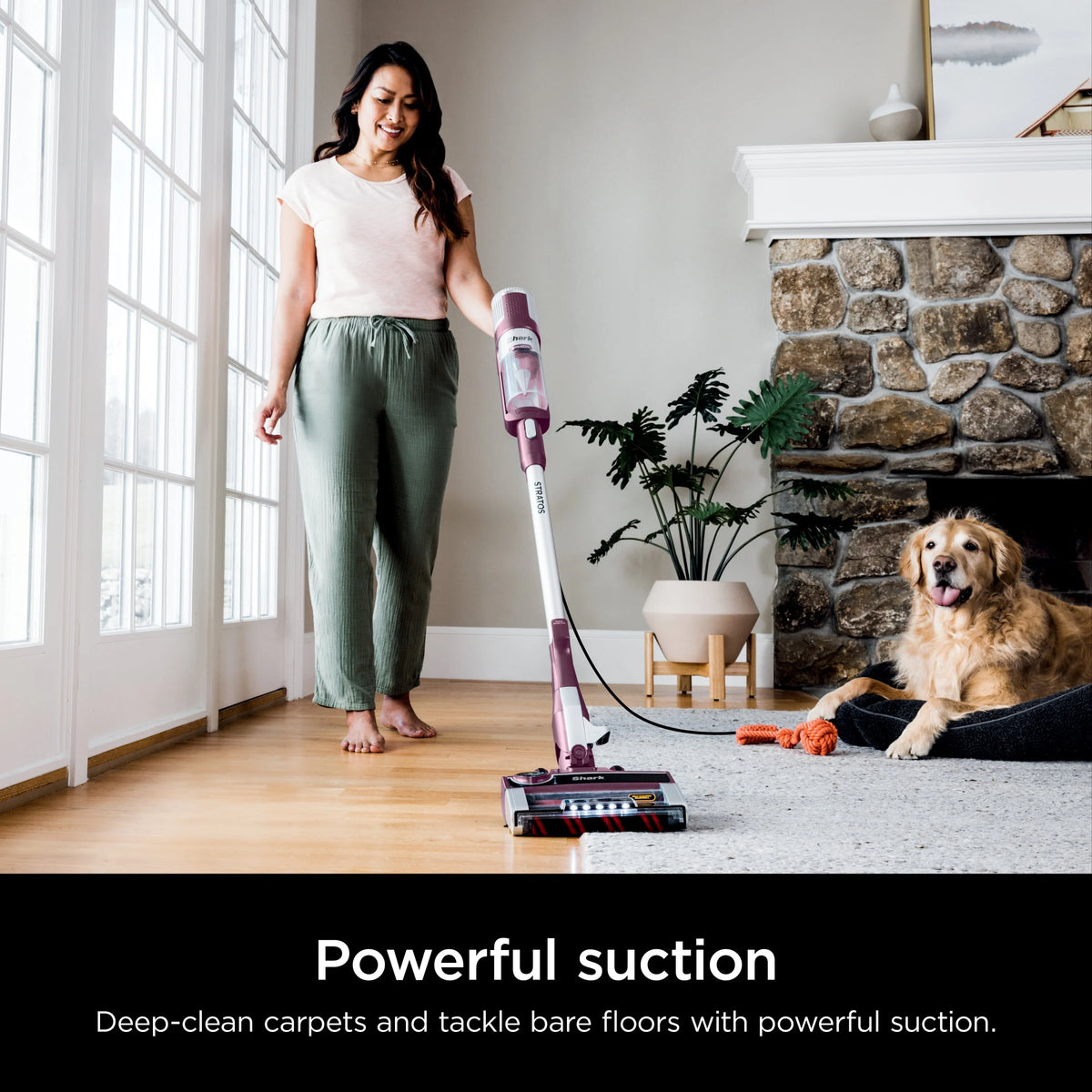 Corded Stick Vacuum with Self-Cleaning Brushroll I336340