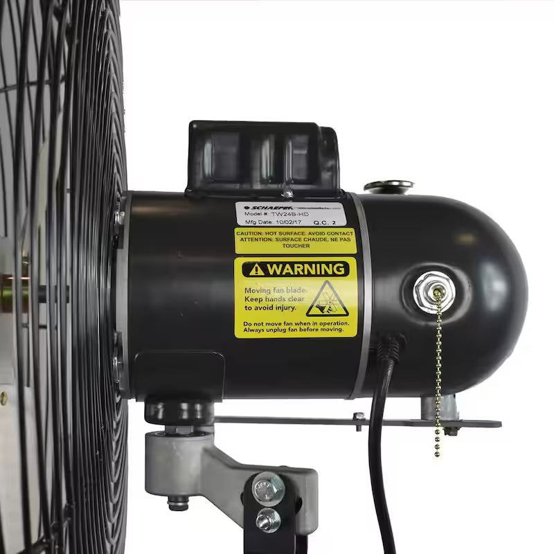 Black Oscillating Wall Mounted Fan Z232