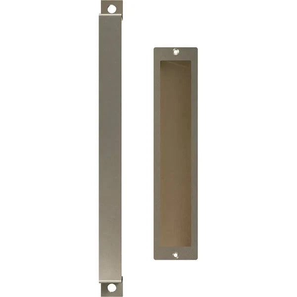 16x22 Pull Handle & 12x22 Flush Pull for 1 3/8x22 Doors, White Bronze H770