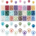 Pearlized Glass Beads 24 Color 3 Sizes Round Loose Spacer Beads N6359