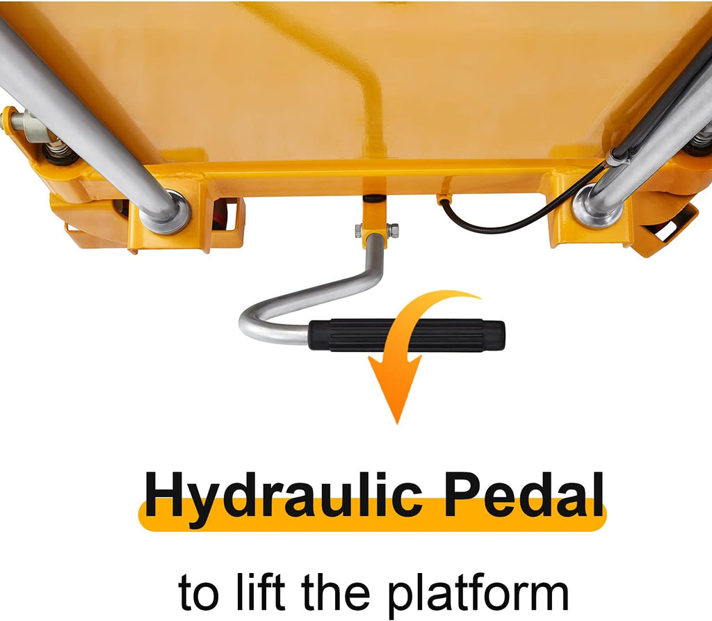 Single Scissor Hydraulic Lift Table/Cart 1760lbs Capacity 39.4 Lifting Height K745802