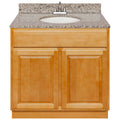 37W Vanity with Burlywood Granite Top and Faucet N23241