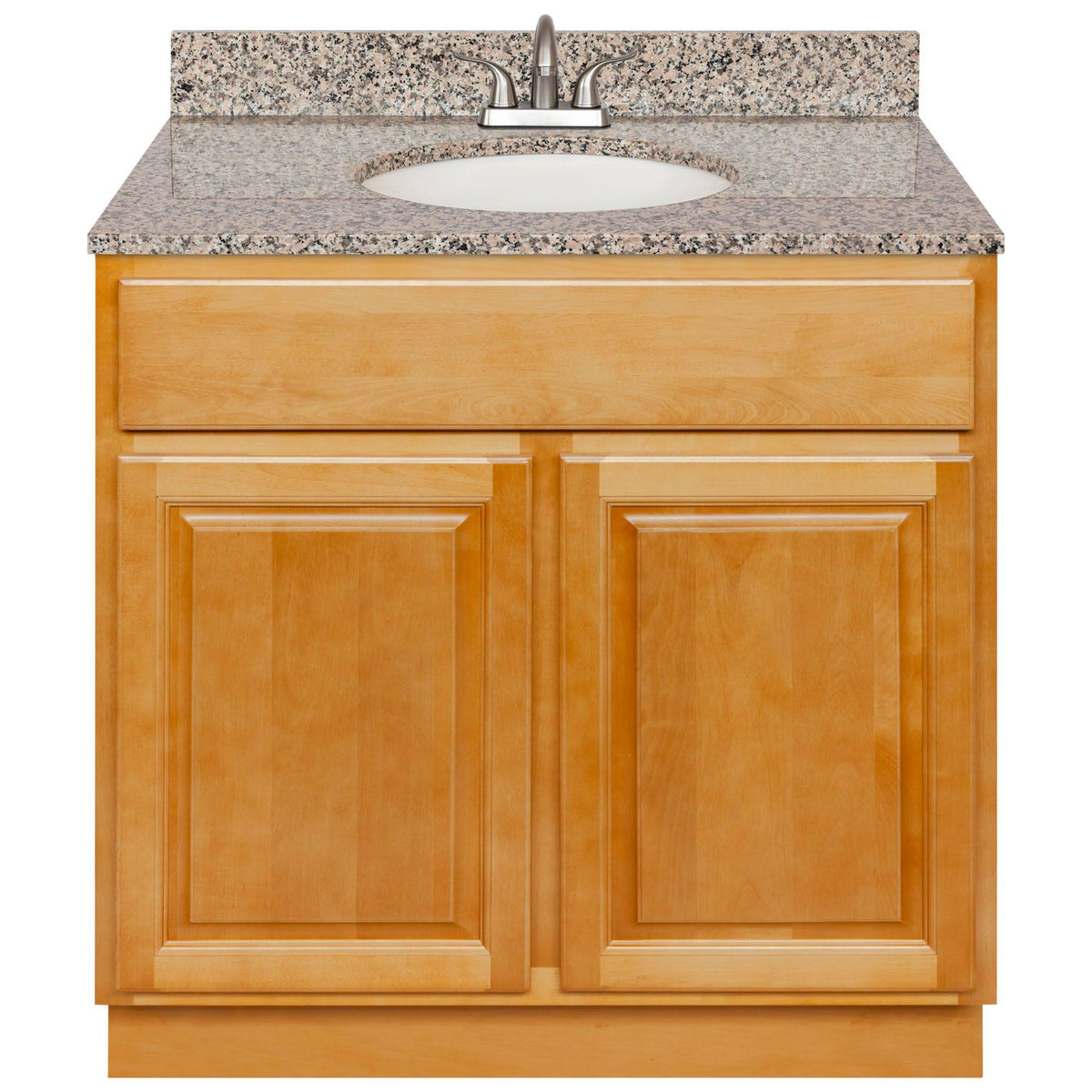 37W Vanity with Burlywood Granite Top and Faucet N23241