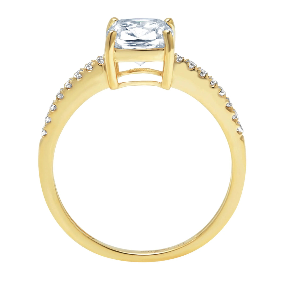 Cushion Cut Blue Natural Aquamarine 18k Yellow Gold Ring Size 3.75 W6471