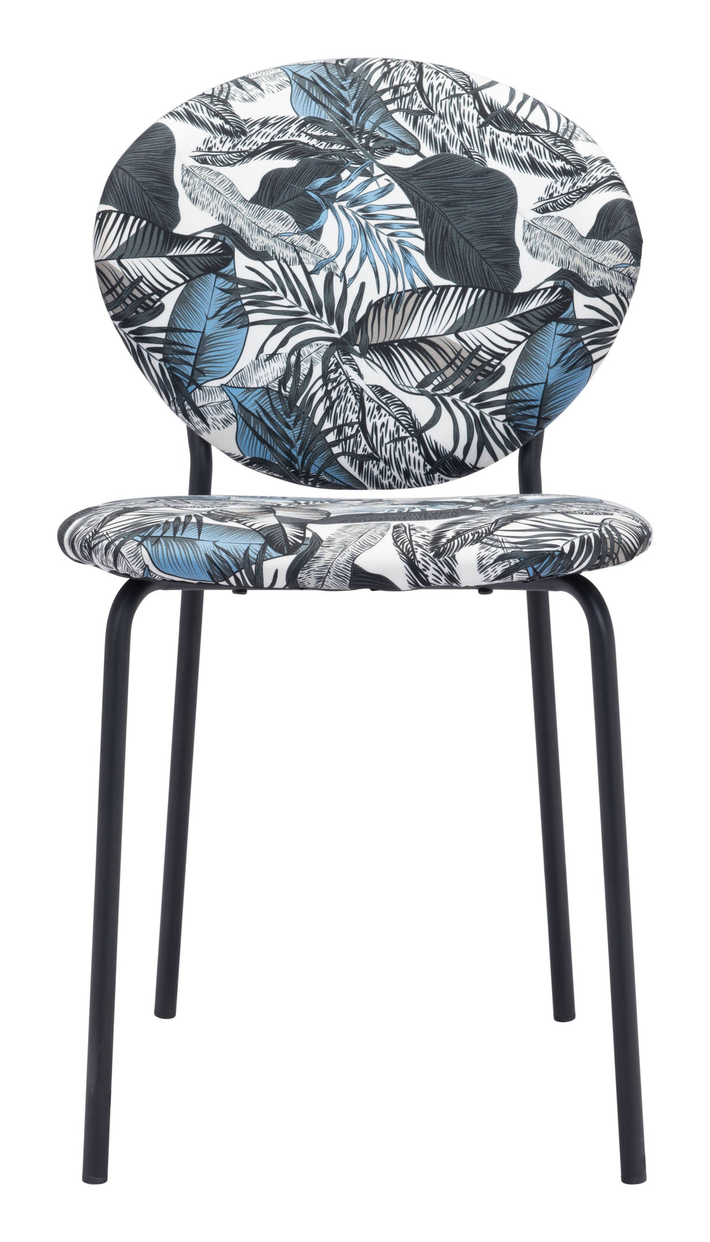 Black Leaf Print Dining Chair (Set of 2) M1920