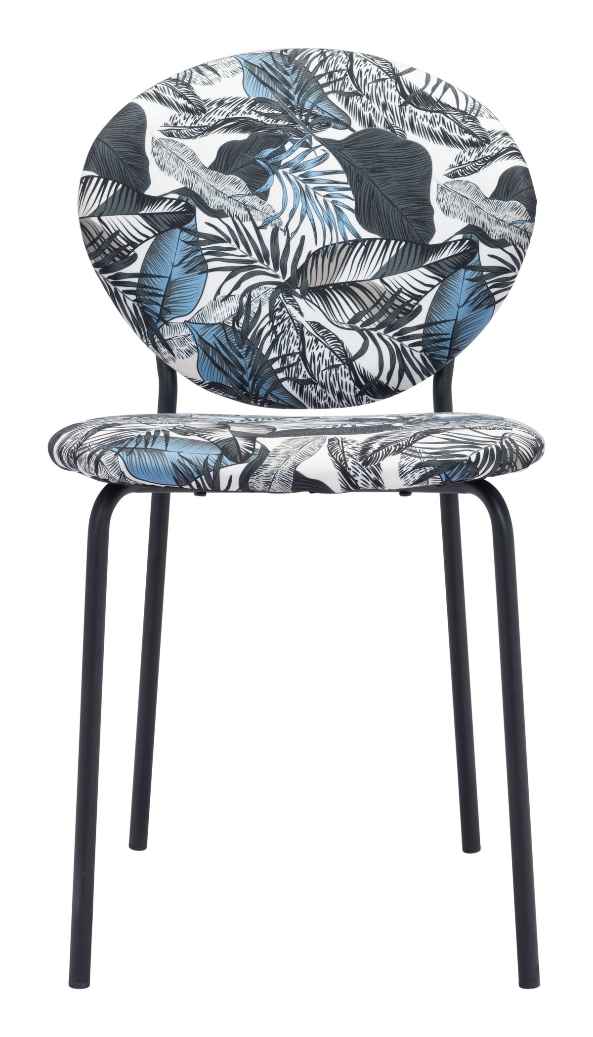 Black Leaf Print Dining Chair (Set of 2) M1920