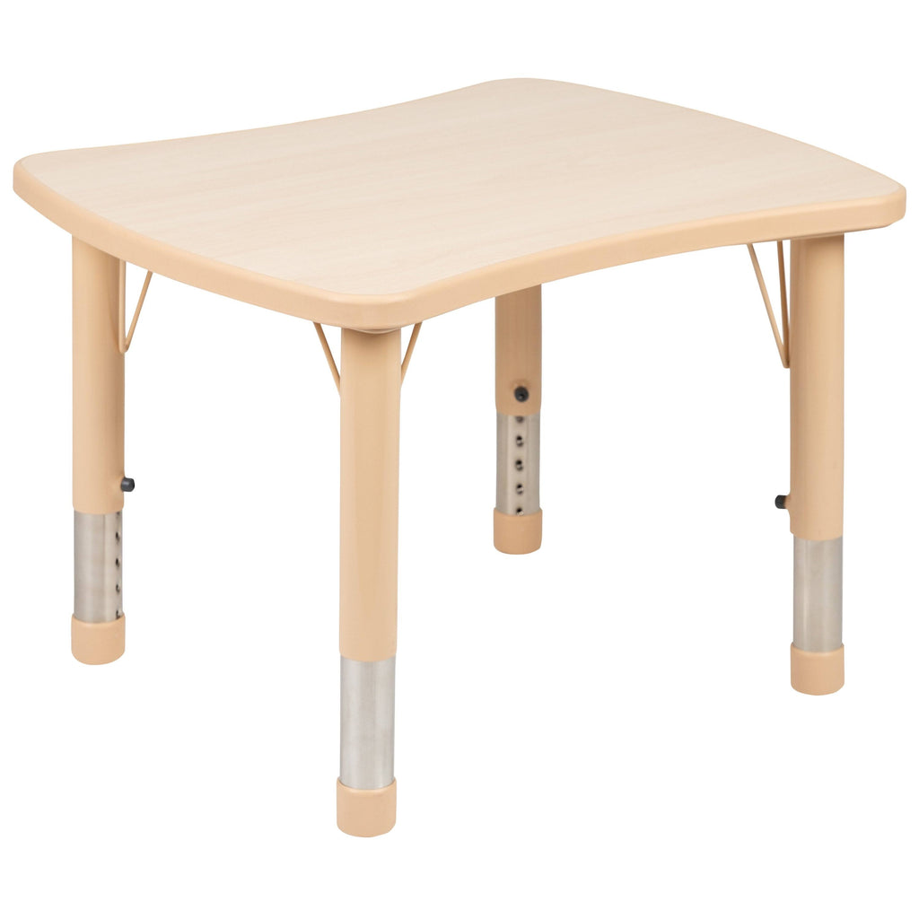 Green Rectangle Plastic Activity Table Set with 2 Chairs O807294
