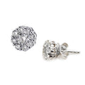 14k White Gold Flower Cluster Diamond Earring 1.00 Carats J147303