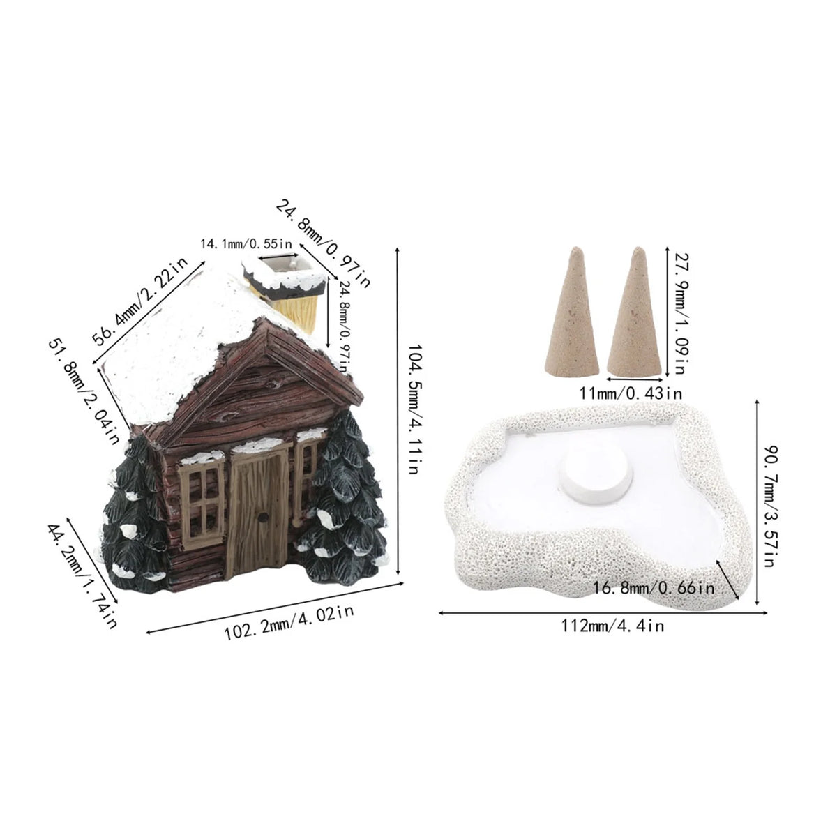 Incense Cone with 2 Incense Cones X23484