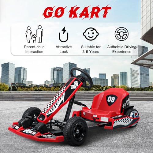 Electric Go Kart for Kids, 36V 350W Motor 16 MPH 4 Wheel Ride on Toy V91772